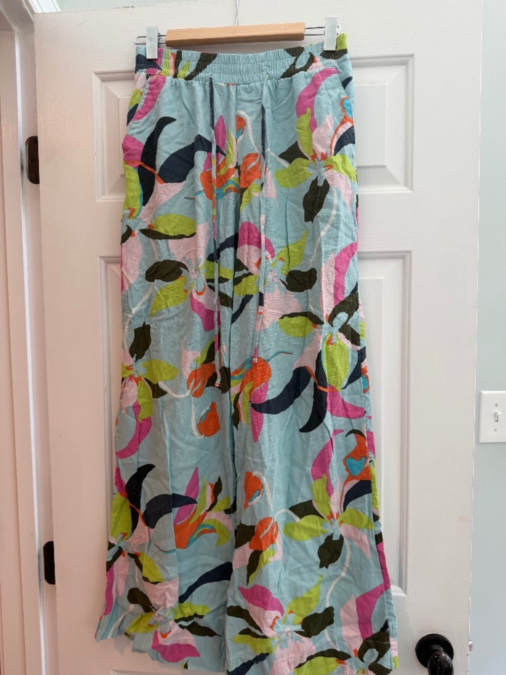Womens linen Floral Pants